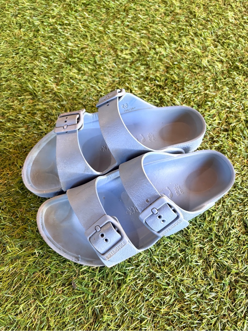 Birkenstock Kids Double-Buckle Sandals in Light Blue